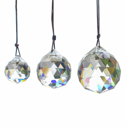 H&D HYALINE & DORA 3 stück 30/40/50mm Klarglas Kristallkugel Prisma Feng Shui Lampe Hänge Tropfen Kronleuchter Anhänger Sonnenfänger Bronze