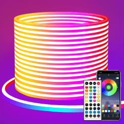 segrass 20m Neon Led strip，APP Steuerung,mit Fernbedienung, IP65 wasserdichte flexible Neon LED Streifen, DC 24V Rgb LED band Neon Seil Lampe, anwendbar auf Schlafzimmer, Raum und Außendekoration
