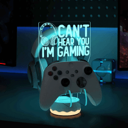Ammonite Kopfhörer Controller Ständer Light up, 16 Farben 3D LED Lichter Headset Gamepad Halter, Game Controller Hänger für alle Universal Gaming PC Zubehör Kann Sie nicht hören