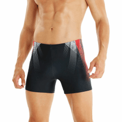 WHCREAT Herren Badehose Sport Schwimmhose Badeshorts Beachshorts Chlor Resistent M 219008-rot