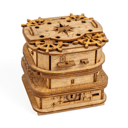iDventure Cluebox - Davy Jones Locker - Escape Room Spiel - 3D Holzpuzzle - Geldgeschenk Puzzlebox - IQ Puzzle - Rätselbox und Geburtstagsgeschenk für Erwachsene - Gadget für männer - Reisespiel