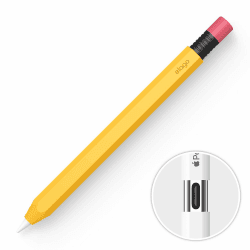 elago Klassische Hülle Kompatibel mit Apple Pencil (USB-C) Hülle, Dauerhaftes Silikon, Klassisches Design, Kompatibel mit Magnetischer Aufladung (Gelb)
