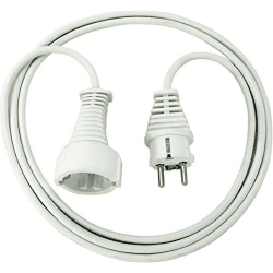 Brennenstuhl Qualitäts- Kunststoff-Verlängerungskabel mit Schutzkontakt-Stecker und -Kupplung (Verlängerungskabel für innen mit 3m Kabel) weiß weiß 3m Single