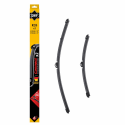 SWF Connect Wischer – K35 – Kit Aus in Deutschland Hergestellten Flachbalkenwischern Für Optimale Wischleistung 650mm/550mm – Vorne – 2er-Set