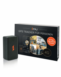 PAJ GPS Tracker - People Finder 4G - Mini GPS Tracker für Kinder, Senioren, Demenz - bis zu 5 Tage Akkulaufzeit - kleines Ortungsgerät mit Live-Ortung, Alarmbenachrichtigungen im Notfall Extra klein + bis zu 5 Tage Akku