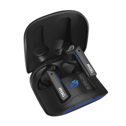 ASUS ROG Cetra True Wireless In-Ear Gaming Kopfhörer (aktive Geräuschunterdrückung (ANC), 27 Stunden Akkulaufzeit, kabelloses Laden, Touch-Steuerung, wasserdicht, schwarz) ROG Cetra Schwarz