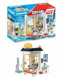 PLAYMOBIL City Life 70818 Starter Pack Kinderärztin, Spielzeug für Kinder ab 4 Jahren