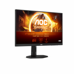 AOC Gaming Q27G4XND – 27-Zoll-QHD-Monitor, 180 Hz, 1 ms GTG, Fast VA, FreeSync Prem, höhenverstellbarer Standfuß, HDR10 (2560 x 1420, HDMI 2.0, DisplyPort 1.4) 180hz Höhenverstellbar 27 inch QHD Curved