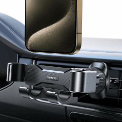 Miracase Handyhalterung Auto Lüftung[2024 Hochstabile Doppel-Stahlhaken] Schwerkraft kfz handyhalterung für iPhone Samsung Galaxy Alle Smartphones