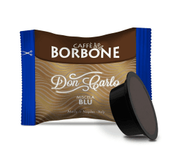 Caffè Borbone Kaffee Kapseln Don Carlo, Blaue Mischung - 100 stück - Kompatibel mit Kaffeemaschinen der Marke Lavazza®* A Modo Mio®* Blaue Mischung Blaue