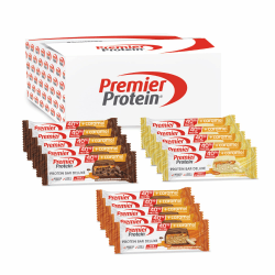 Premier Protein - Protein Bar Deluxe 40% - Multiflavourbox - 15x50g - Low sugar - Low Carb - palmölfrei Mix 15x50g