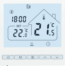 Beok Thermostat Heizung Digital Programmierbar Thermostate Fussbodenheizung Raumthermostat Für Wasser Fußbodenheizung Temperaturregler Wandthermostat 230V 3A TOL47-WP Wasserheizung Thermostat 1Stk_No-WIFI