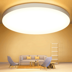 Deckenlampe LED Lampe Decke Deckenleuchte Flach Ø28cm 24W, 3000K, 2000LM, IP44 Wasserfest Rund Modern Schlicht Warmweiß Badlampe für Kinderzimmer/ Schlafzimme/Wohnzimmer/Küchenlampe/Badezimmer/Balkon 3000k-weißer Rand 1 Stück