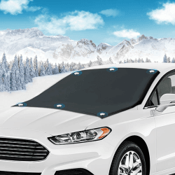 Udbrud Frontscheibenabdeckung, Windschutzscheiben Auto Winter Frontscheibe mit 6 Magnet, Faltbare Autoabdeckung Scheibenabdeckung Schnee EIS Frost Staub Wasserbeständig UV für Auto SUVs, 210 x 120cm