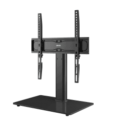 BONTEC TV Standfuß TV Ständer Universal Höhenverstellbar für 26-55 Zoll LCD LED OLED Plasma Flach & Curved Fernseher oder Monitore bis zu 40KG, Max.VESA 400x400 mm Schwarz