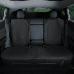 TOPABYTE Autositzbezüge Set für Rücksitze passgenau für Tesla Model Y 2019-2023 2024 Sitzschutz für Vier Jahreszeiten Universal Modifikation im Innenbereich (Ohne Logo) Ice Silk 3pcs Rear Seat For Model Y NO LOGO