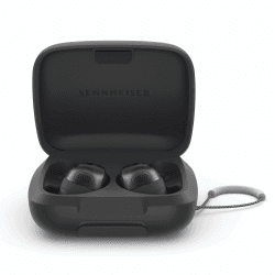 Sennheiser Momentum Sport-Ohrhörer mit Fitness-Tracking für Herzfrequenz und Körpertemperatur – kristallklarer Klang mit adaptiver ANC-Funktion, sichere Passform, 24 Stunden Akkulaufzeit – Graphit