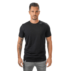 ALPIN LOACKER Merino Shirt Herren - Premium Merino Tshirt Herren Kurzarm & NEU: Merino Poloshirt Herren I Thermo Oberteil Männer und Merino Unterwäsche Herren Schwarz L