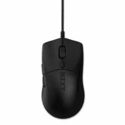NZXT Lift 2 Symm | Leichte symmetrische kabelgebundene Gaming-Maus | Leichte 58-g-Konstruktion | 8K-Abfragerate | Optische Switches | Optischer 26K-DPI-Sensor | Füße aus 100% PTFE | Schwarz Schwarz Lift 2 Symm