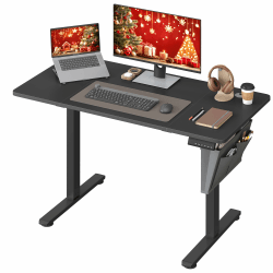 SONGMICS Höhenverstellbarer Schreibtisch elektrisch, 60 x 120 x (72-120) cm, Verstellbarer Tisch, Memory-Funktion für 4 Höhen, für Homeoffice, Arbeitszimmer, tintenschwarz LSD132B01 60T x 120B x (72-120)H cm Tintenschwarz