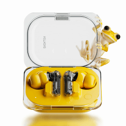Nothing Ear (a) kopfhörer kabellos Bluetooth mit ChatGPT-Integration, ANC, Bass-Enhance-Algorithmus und bis zu 42,5 Stunden Wiedergabezeit - Gelb Gelb Ear (a)