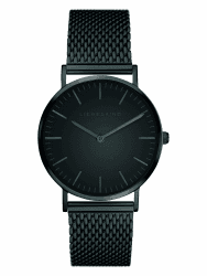 Liebeskind Berlin Armbanduhr aus Edelstahl mit verstellbarem Mesh-Armband Schwarz