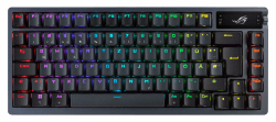 ASUS ROG Azoth kabellose mechanische Gaming Tastatur (75% Formfaktor, ROG NX-Switches, PBT-Doubleshot-Tastenkappen, OLED-Display, Bluetooth, 2,4-GHz-RF Wireless, USB, DE QWERTZ-Layout) schwarz Wireless ROG Azoth Schwarz