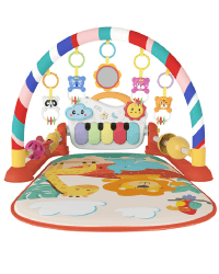 Eners Baby Spielbogen Baby Spieldecke mit Spielmatten Musikalisches Aktivitätszentrum Pädagogisches Spielzeug für Baby & Kleinkinder 0-24 Monate (Rot)) red