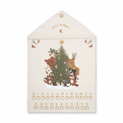 Fabelab Adventskalender 2024 Kinder | Stoffadventskalender Zum Befüllen | Wandkalender Advent Auf 100% Bio Baumwolle | Wandbehang Adventskalender Kinder (Natural) (Woodland Story)