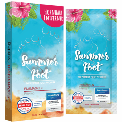Summer Foot Premium Hornhaut-Entferner - Hornhaut Fußmaske für weiche Füße - Anti Hornhaut-Socken für effektive Fußpflege - dermatologisch getestet 1 Paar für Sie (2 Masken)