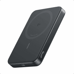 Anker MagGo Powerbank, Ultra-schlankes 10.000mAh magnetisches Akkupack, Qi2-zertifiziert, portabel, 15W Ultra-schnelles MagSafe-kompatibles Ladegerät, ergonomisches Design, nur für iPhone 16/15/14/13 Schwarz