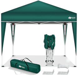 tillvex Pavillon 3x3m wasserdicht | Pop-Up Faltpavillon höhenverstellbar | Gartenzelt UV Schutz 50+ | Partyzelt mit Tasche für Garten (Grün) 3x3m Grün