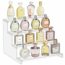 Lifewit 4-stufiger klarer Display Ständer, 1 Stück Kunststoffständer für Präsentation, Plastik Organizer für Figuren, Cupcakes, Schreibtischständer zum Ordnen und Dekorieren, 30.5cm 1 30.5cm