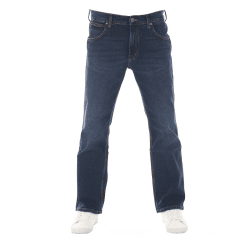 Wrangler Herren Jeans Bootcut Jacksville Hose Jeanshose Männer Baumwolle Denim Stretch Schwarz Blau w30 w31 w32 w33 w34 w36 w38 w40 w42 w44 34W / 32L Classic Blue (Wss5kpxed)