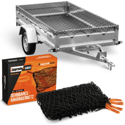 Upgrade4cars Anhängernetz Dehnbar 1-2 x 2-3 Meter | Transportnetz zur Ladungssicherung | Anhänger Netz elastisch 2x3m Anhängernetz 2x3m
