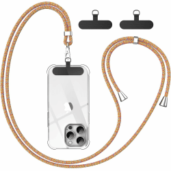 caslord Handykette Universal, Handy Lanyard, Geeignet für alle Smartphones mit 2 Stück Universelles Patch, Handyband mit jeder Hülle kombinierbar, Einstellbar und Abnehmbar - Rainbow