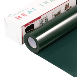 NANAPLUMS Plotterfolie Textil, 30.5cm×4m Flexfolie Plotter Textil, Bügelfolie für Textilien Transferfolie zum Aufbügeln für DIY T-Shirt, Stoffe(Dunkelgrün)