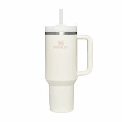 Stanley Quencher H2.0 FlowState Trinkflasche mit Strohhalm 1.2L - Thermobecher Kühlt 11 Stunden - 48 Stunden Eisgekühlt - Spülmaschinenfest - Thermosflasche BPA Frei - Kaffeebecher To Go - Cream Cream Tonal