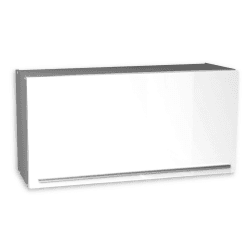 Stella Trading Moderner Hängeschrank Küche mit Klapptür in Weiß - Geräumiger Küchenschrank mit viel Stauraum - 100 x 50 x 34,6 cm (B/H/T) Weiß Hängeschrank 100 cm