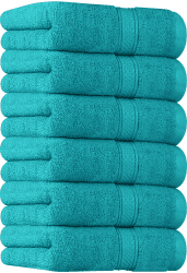 Utopia Towels - Handtücher Set aus Baumwolle - 100% Baumwolle ultraweich und sehr saugfähig, 41x71 cm - 6er Pack (Türkis)