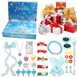RANJIMA Adventskalender 2024 für Mädchen, Weihnachts-Countdown-Kalender, 24 Füllung Basteln Charms Armbänder Kit, Weihnachtskalender Schmuck Weihnachts-Countdown-Kalender, Geschenk für Kinder Mädchen Figuren-3