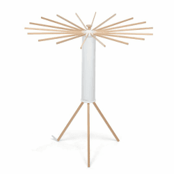Foppapedretti Octopus Myhome Wäscheständer, Aluminium/PVC/Holz Buche, weiß, 112 x 112 x 121 cm, eine Reggiera natürliche Farbe Ein Ständer in natürlicher Farbe