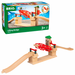 BRIO World 33757 Hebebrücke - Eisenbahnzubehör Holzeisenbahn - Kleinkinderspielzeug empfohlen für Kinder ab 3 Jahren, tolles Single