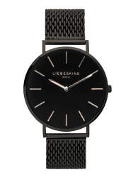 Liebeskind Analog Quarz Armbanduhr mit Edelstahlarmband Ip Schwarz-schwarz Single