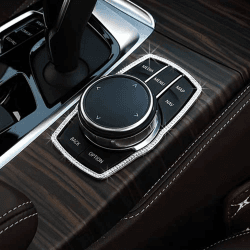 BLINGOOSE für BMW Innenausstattung Passend für BMW X1 X2 X3 X5 X6 M2 M3 M6 2 3 4 5 6 7er Glänzende Mittelkonsolenabdeckung Diamant Autoaufkleber BMW Central Control Aufkleber für 3er-1