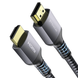 Stouchi HDMI 2.1 Kabel 4m, 8K Ultra HD 48Gbps High Speed ​​8K60 4K120 144Hz RTX 3080 eARC HDR10 4:4:4 HDCP 2.2&2.3 Dolby Kompatibel mit Fire TV/Roku TV/PS5/Xbox Series X/Samsung/Sony/LG 1 Packung 4m