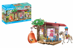 PLAYMOBIL Horses of Waterfall 71638 Geheimes Clubhaus für Pferdefans, inklusive Zwei Figuren, einem Pferd und einem Geheimversteck für Utensilien, nachhaltiges Spielzeug für Kinder ab 5 Jahren