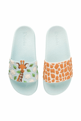 Dedoles Badeschuhe Damen Herren & Kinder Badesandalen lustige Designs Bücher Kaffee Party Pizza Fuchs Bär Lama Wolken Geschenk 39 EU Geduldige Giraffe