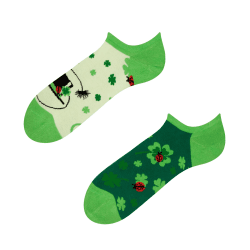 Dedoles Socken Unisex Damen Herren & Kinder Baumwolle viele lustige Designs Fussball Fahrrad Pferde Pflanzen Feuerwehr Geschenk links rechts verschieden 43-46 Vierblättriger Glücksklee Sneakersocken