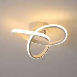 Comely LED Deckenleuchte, 22W 2500LM Deckenlampe 3000K Warmweiß, Moderne Deckenleuchte aus Aluminium LED Lampe Weiß für Wohnzimmer Schlafzimmer Flur Küche Balkon 22w Weiß-warmes Licht 3000k
